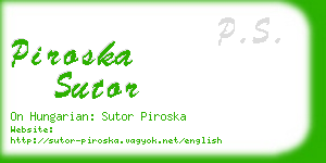 piroska sutor business card